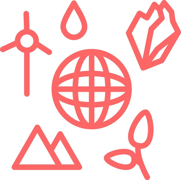 Vector vector design natural resources icon style
