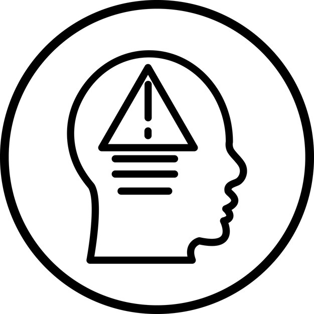 Vector Design Negative Thinking Icon Style