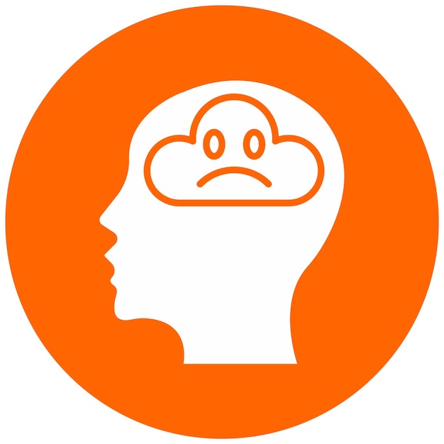 Vector Design Negative Thinking Icon Style