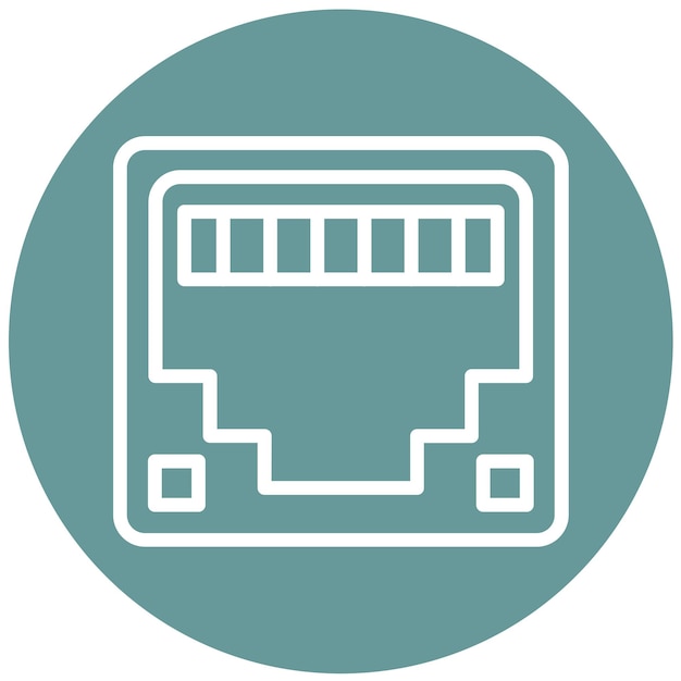 Vector Design Network Port Icon Style