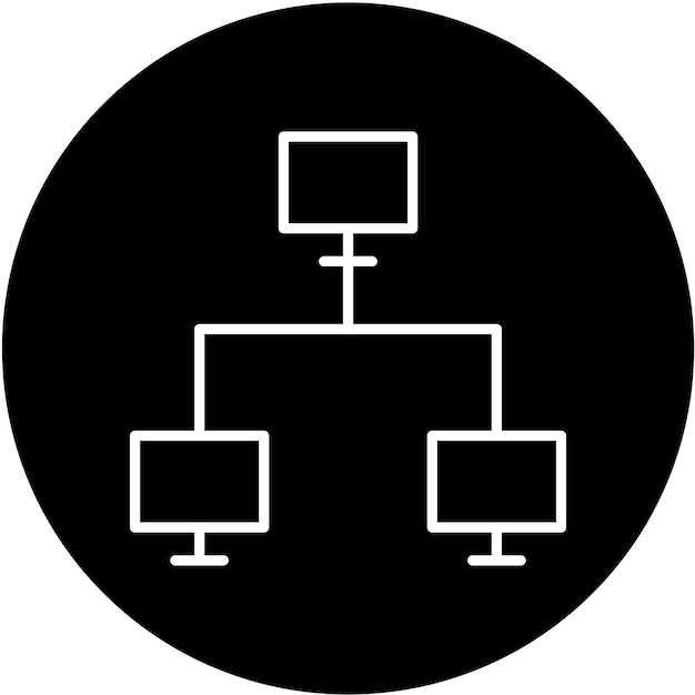 터 디자인 네트워킹 아이콘 스타일