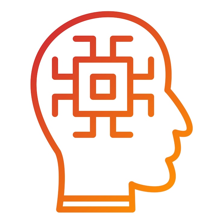 Vector vector design neural interface icon style