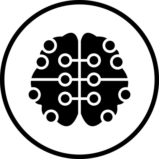 Vector Design Neural Network Icon Stijl