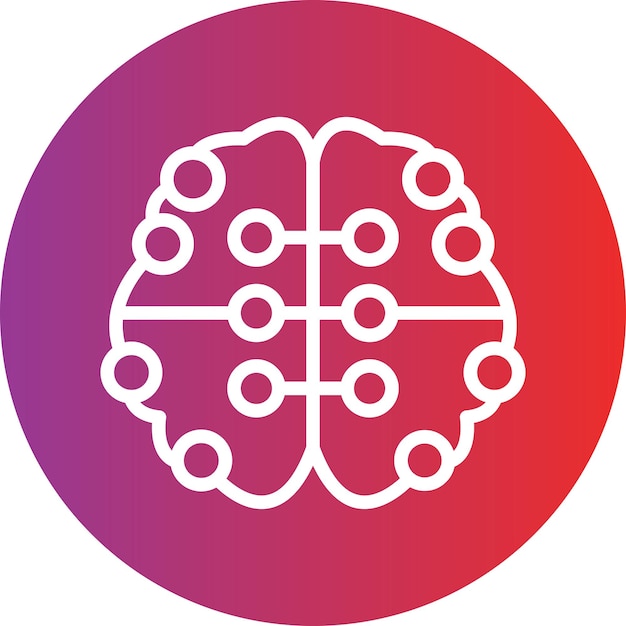 Vector Design Neural Network Icon Stijl