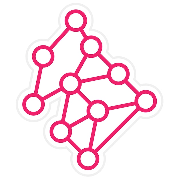 Vector Design Neural Network Icon Stijl