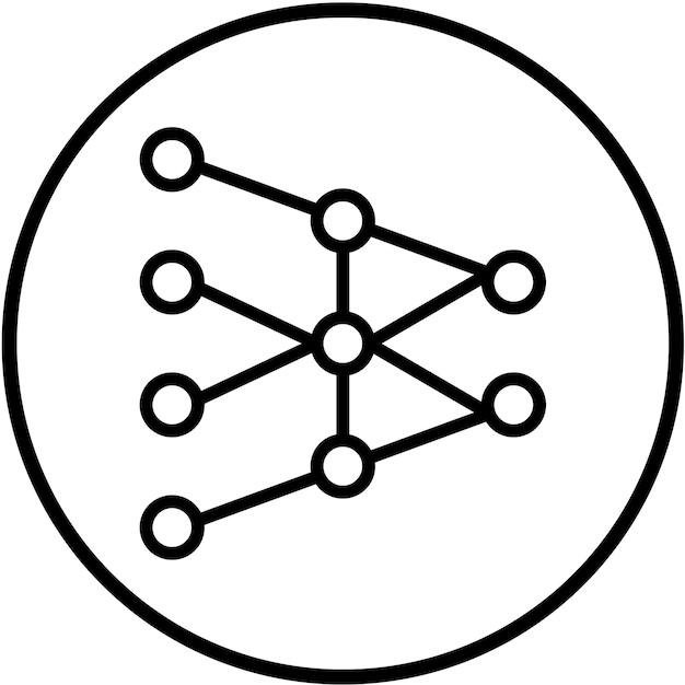 Vector Design Neural Network Icon Style