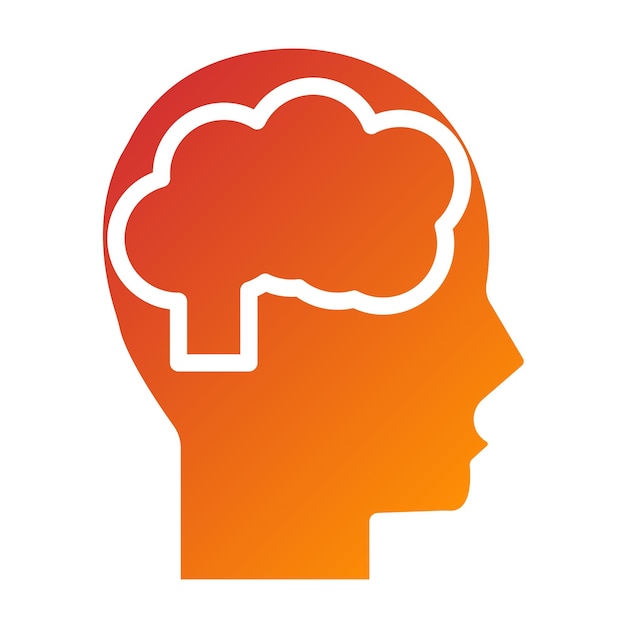 Vector vector design neuropsychology icon style