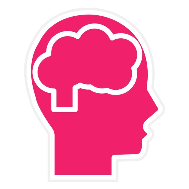 Vector vector design neuropsychology icon style