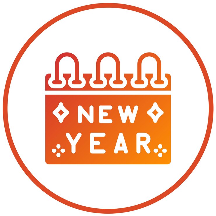 वेक्टर vector design new year calendar icon style