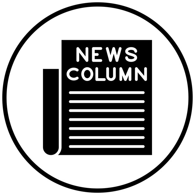 Vector Design News Column Icon Style