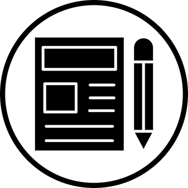 Vector Design News Editor Icon Stijl