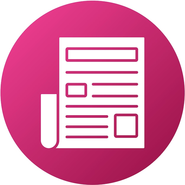 Vector Design News Headline Icon Style