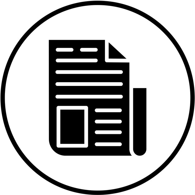 Векторный дизайн газетной иконы