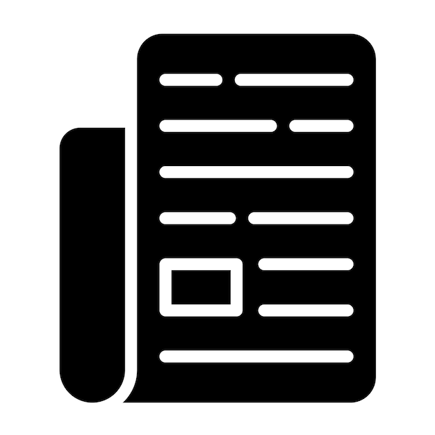 터 디자인 신문 아이콘 스타일