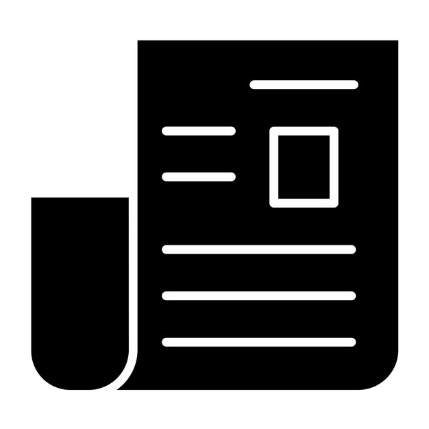 터 디자인 신문 아이콘 스타일