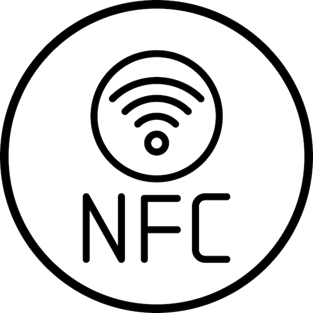 Vettore stile di icona nfc a disegno vettoriale