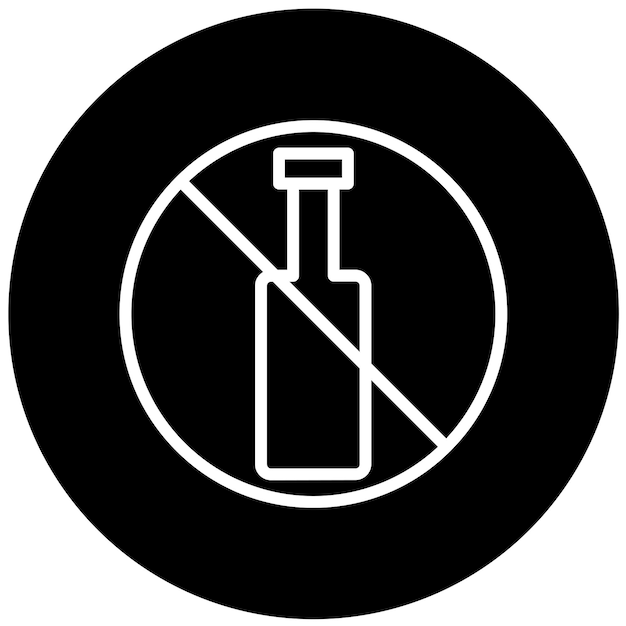 Vector vector design no alcohol icon style