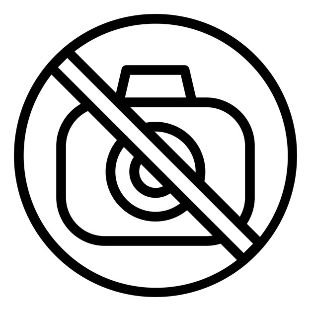 Vector Design No Camera Icon Style