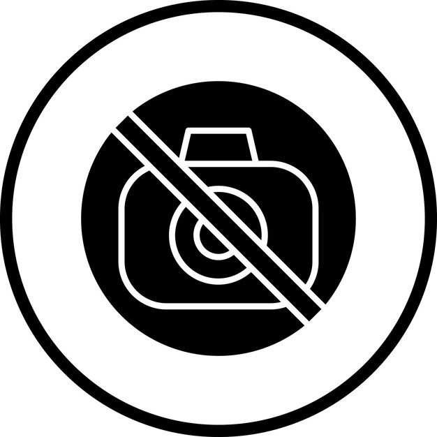 Vector Design No Camera Icon Style