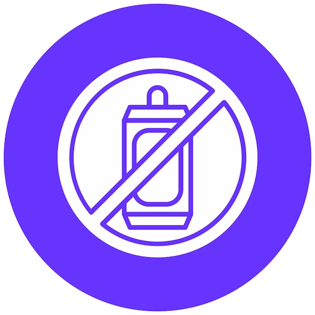 Vector Design No Liquid Calories Icon Style