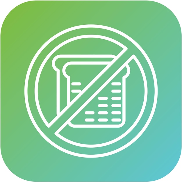 vector design no refined carbs icon style