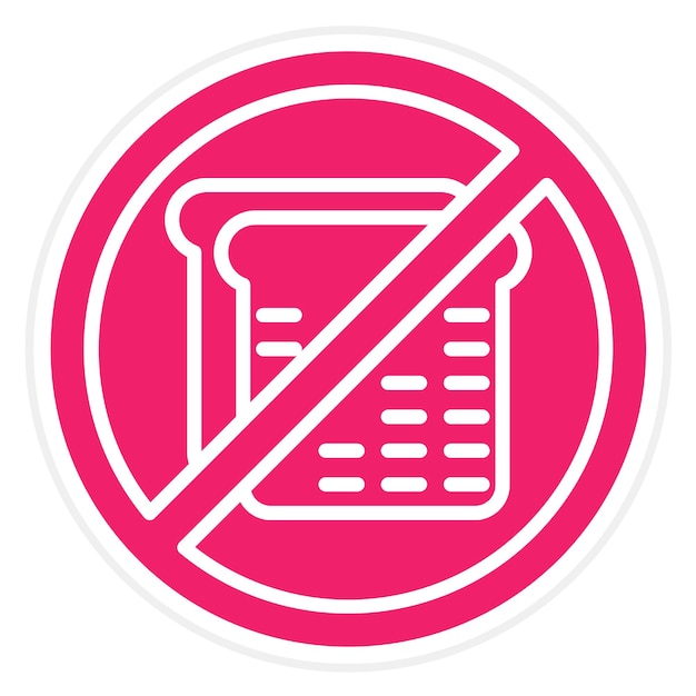 vector design no refined carbs icon style