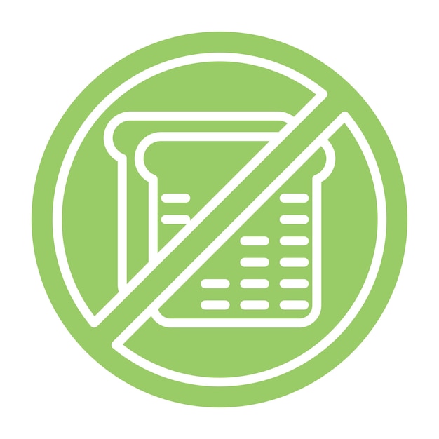 vector design no refined carbs icon style
