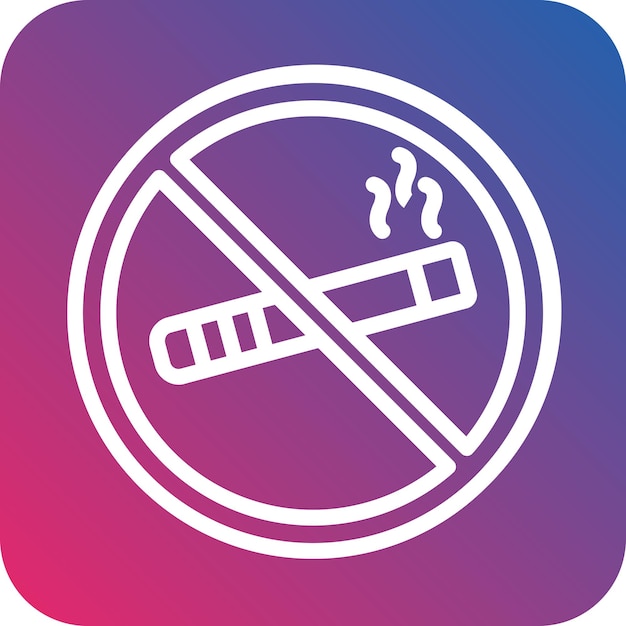 Vector Design No smoking Icon Style