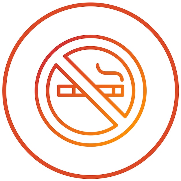 vector design no smoking icon style