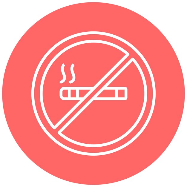 Vector Design No smoking Icon Style