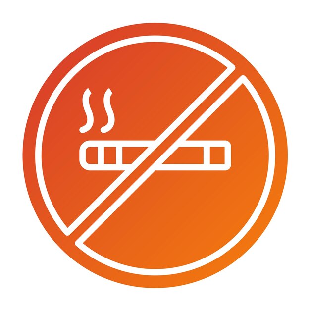 Vector Design No smoking Icon Style