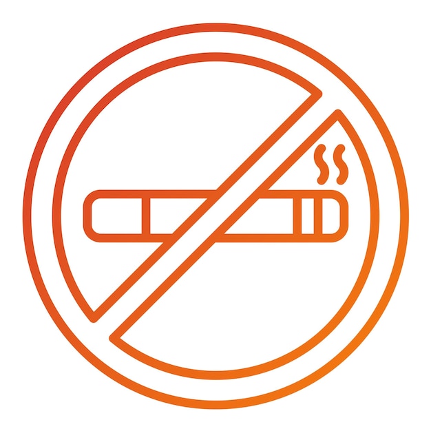 Vector Design No Smoking Icon Style