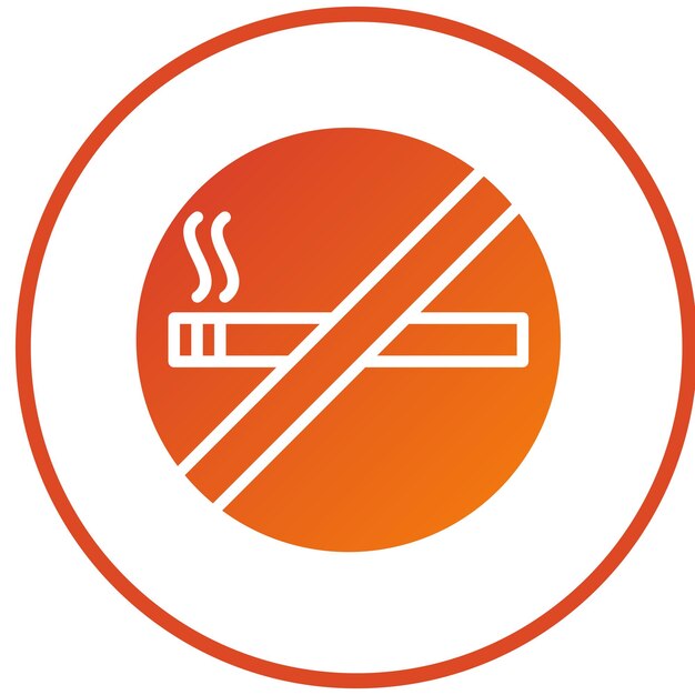 Vector Design No Smoking Icon Style