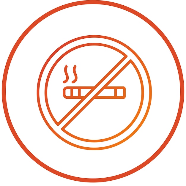 Vector Design No smoking Icon Style