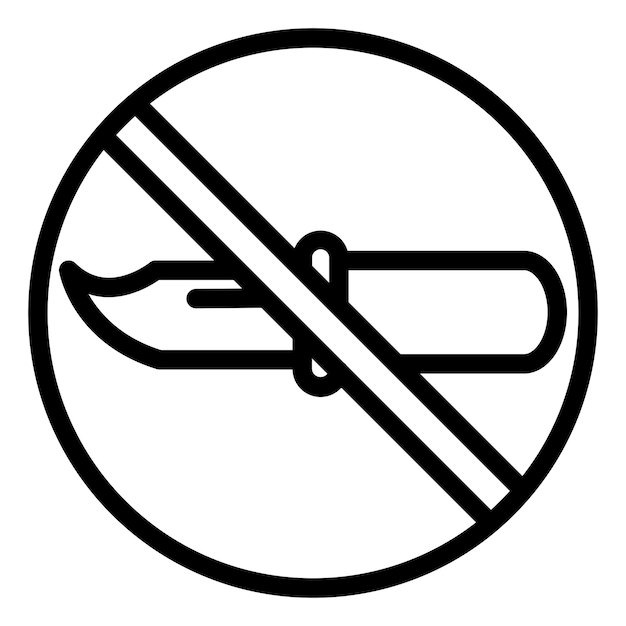 Vector Design No Weapons Icon Style