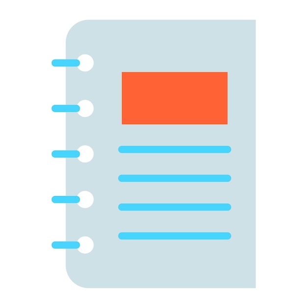 Vector Design Notebook Icon Style