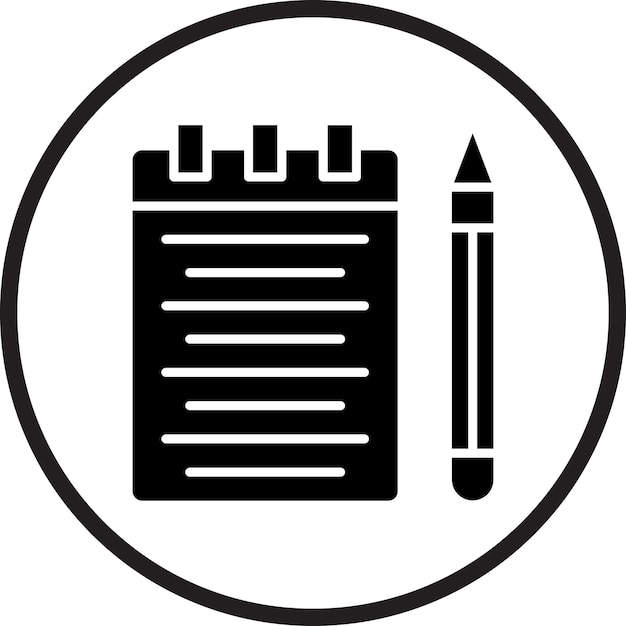 Векторный дизайн стиля иконки блокнота