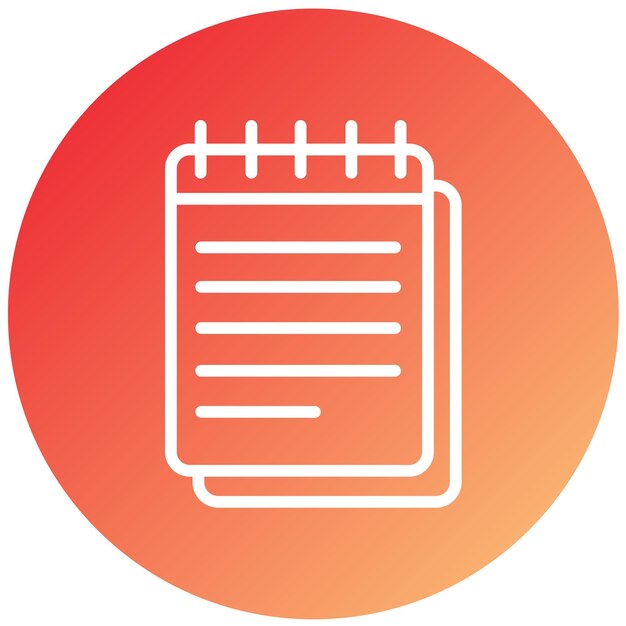 터 디자인 노트패드 아이콘 스타일
