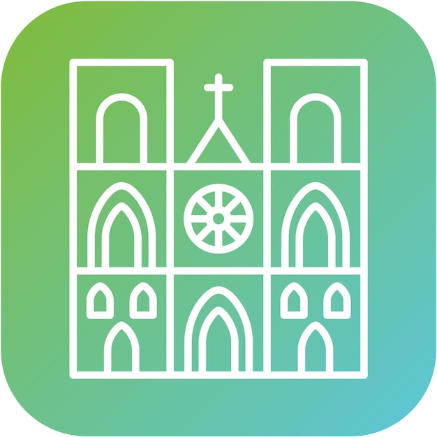 Vector vector design notre dame icon style