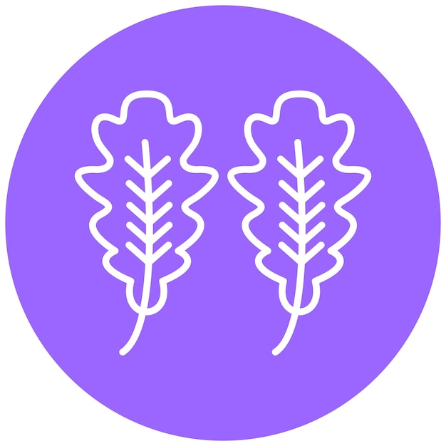 Vector Design Oak Leaf Icon Style