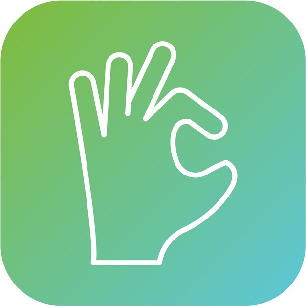 Vector Design Okay Hand Sign Icon Style