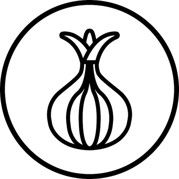 Vector vector design onion icon style