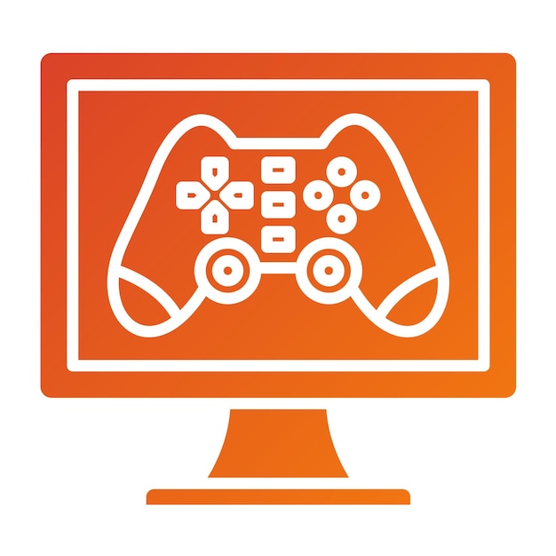 Vector Design Online Gaming Icon Stijl