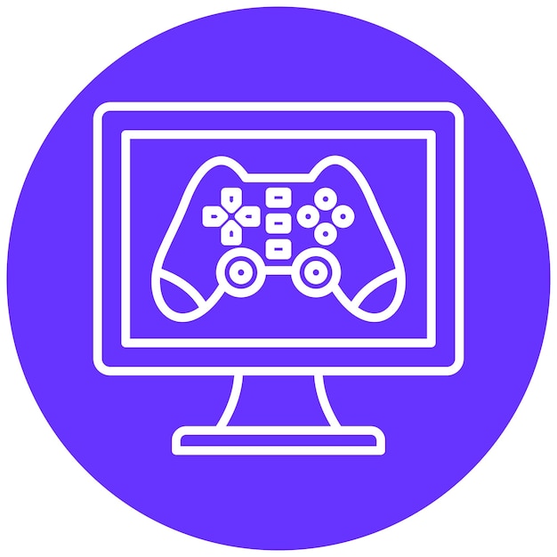 Vector Design Online Gaming Icon Style