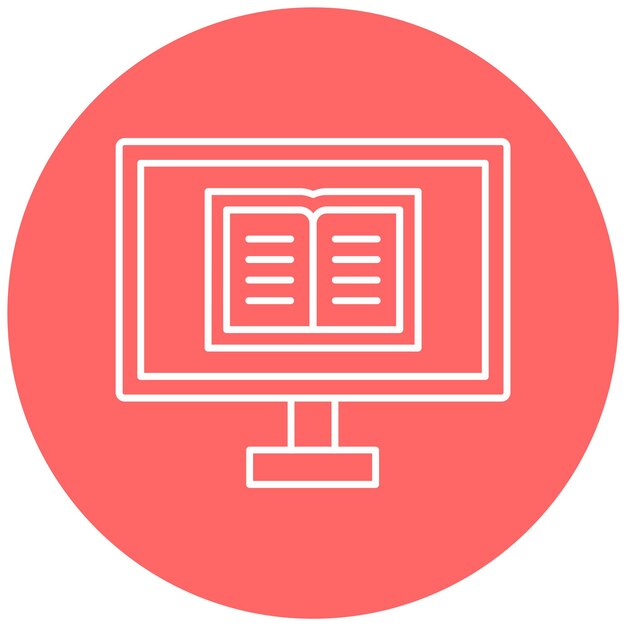 Vector Design Online Learning Icon Stijl