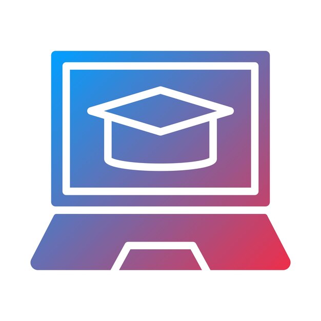 Vector vector design online learning icon style