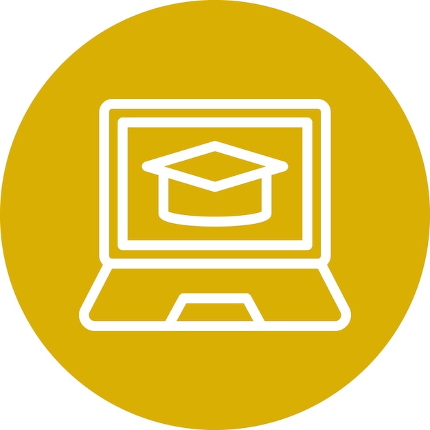 Vector vector design online learning icon style