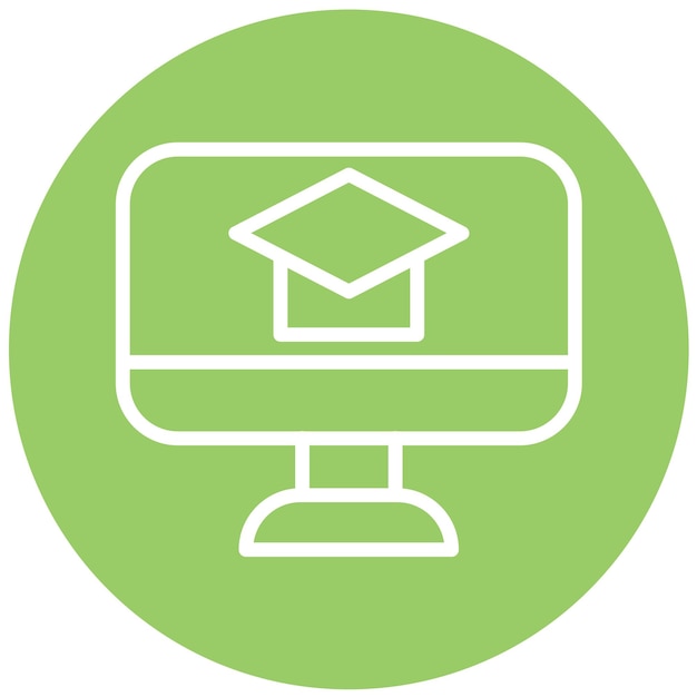 Vector Design Online Learning Icon Style