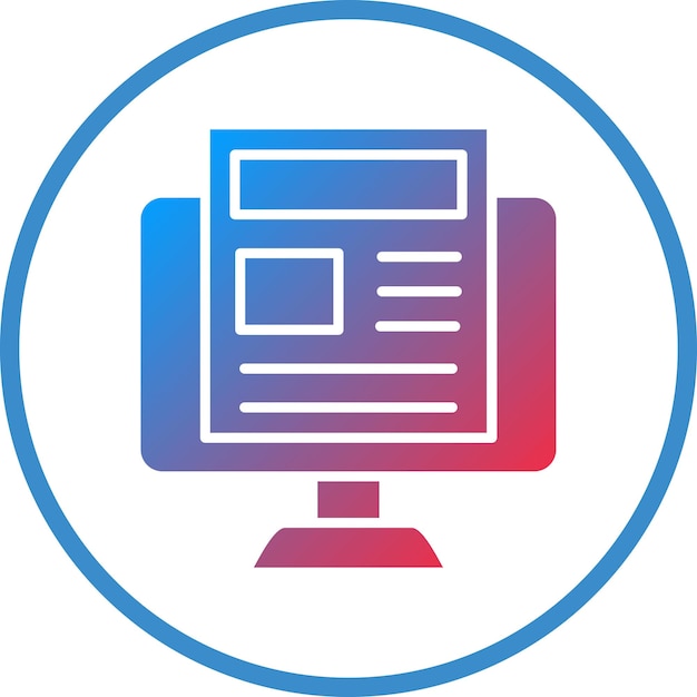 터 디자인 온라인 뉴스 아이콘 스타일