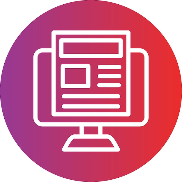 터 디자인 온라인 뉴스 아이콘 스타일